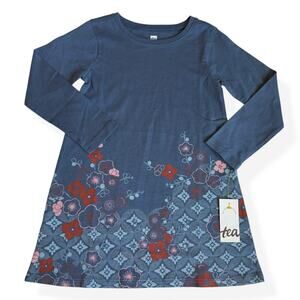 NEW Tea Collection Kimono Floral T-Shirt Dress Girls 4